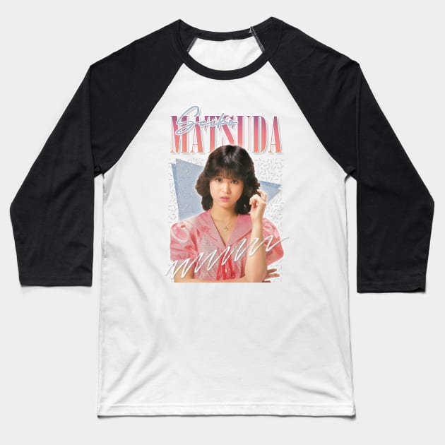 Seiko Matsuda /  Retro 80s Fan Art Design Baseball T-Shirt by DankFutura